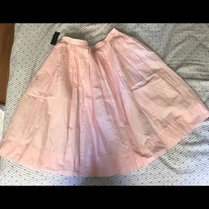 Beautiful Pink & White Pleated Skirt By Theory